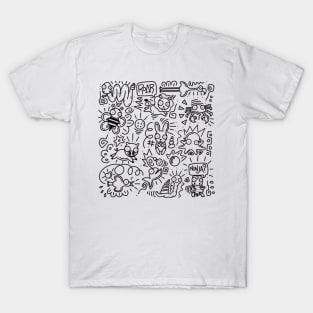 Doodle art Animal square T-Shirt